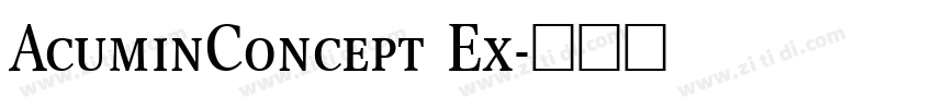 AcuminConcept Ex字体转换